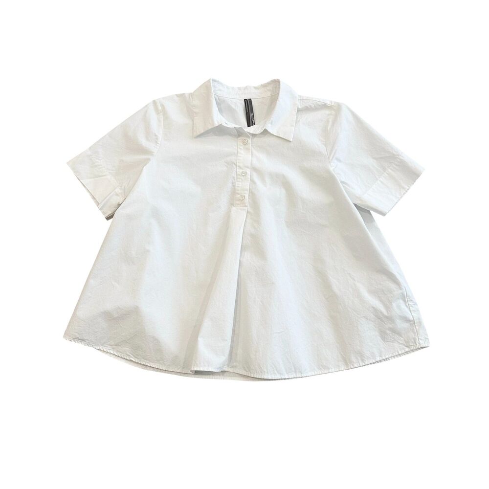Anthropologie Pollie Short Sleeve Swing Blouse Size M
